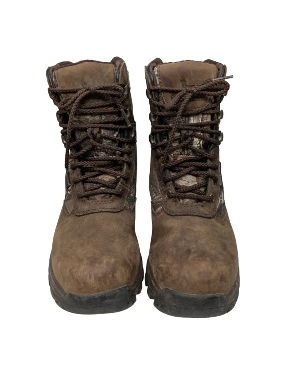 Field & Stream Camo Hunting Boots Boys Leather HydroProof Ultra Thinsulate Sz 3